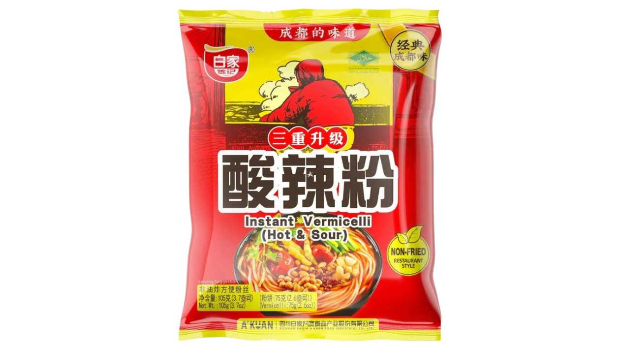 Baijia Instant Hot and Sour Noodles, 105 g