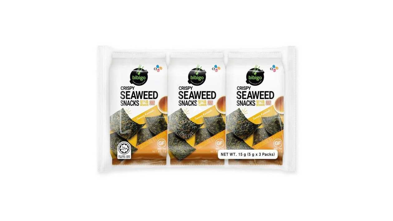 Bibigo Crispy Seaweed, 3 packs, 15 g