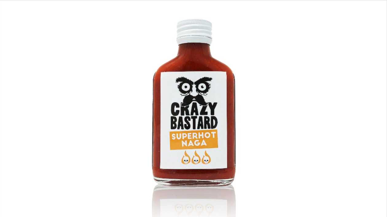 Crazy Bastard Superhot Naga Hot Sauce, 100 ml
