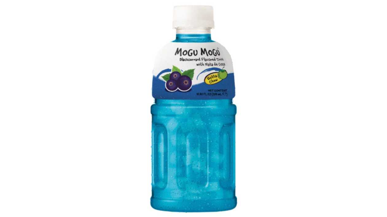Mogu Mogu Blackcurrant Flavor Soft Drink with Coconut Jelly, 320 ml