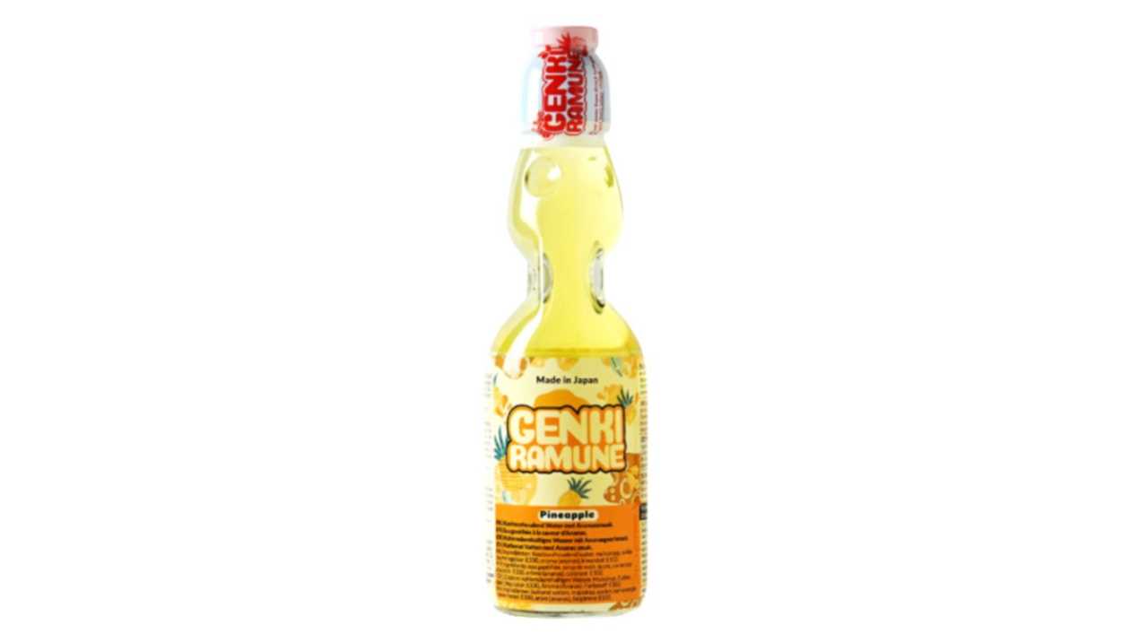 Genki Ramune Pineapple Flavor Soft Drink, 200 ml