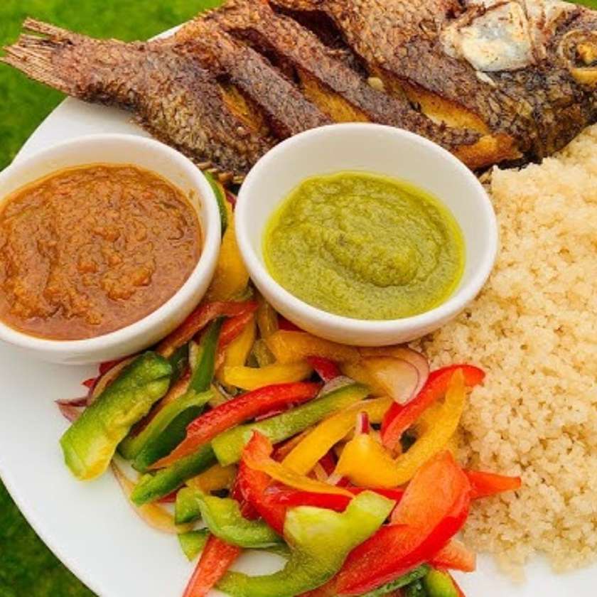 Acheke with Plantain