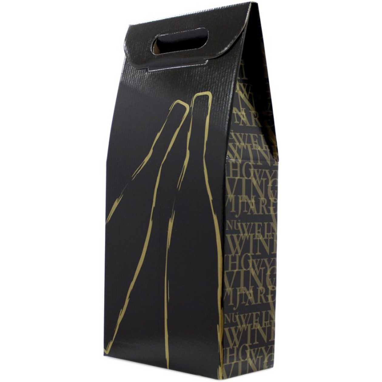 Caixa Classic Preta 2 Garrafas