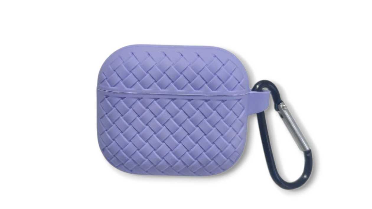 Soft Silicone Case for Airpods with Purple Pattern (Airpods 3)