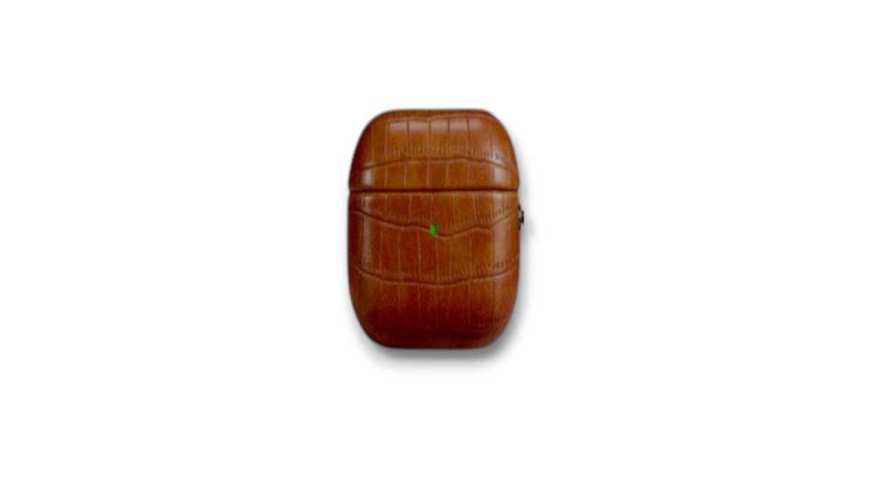 Hard Silicone Case for Airpods, Dark Brown (Patterned) (Airpods 1 / 2)