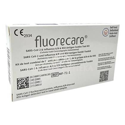 FLUORECARE SARS-COV-2 + A/B gripas + RSV antigēnu testa kombinēts komplekts