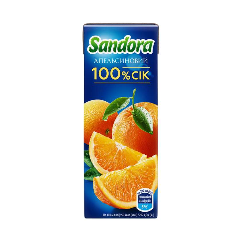Сік Sandora Апельсиновий (200мл)