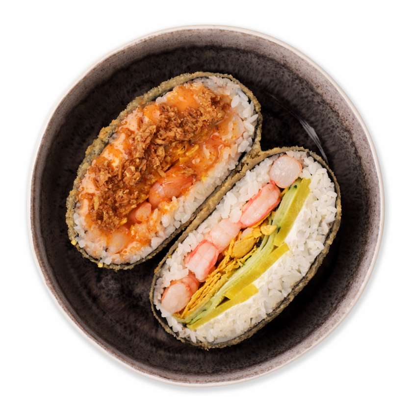 Суші-бургер з креветками (350г)