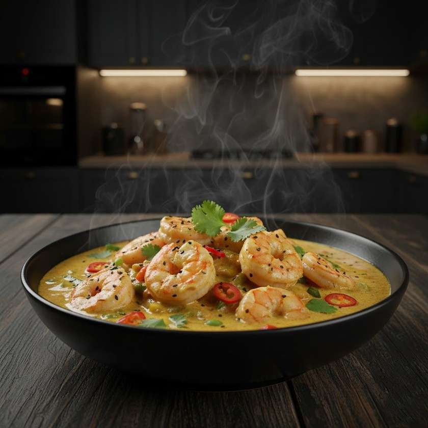 Krewetki w Sosie Curry