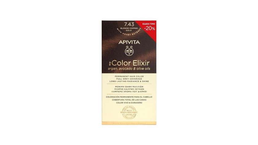 Apivita Hair Color Kit -20% N7.43/22