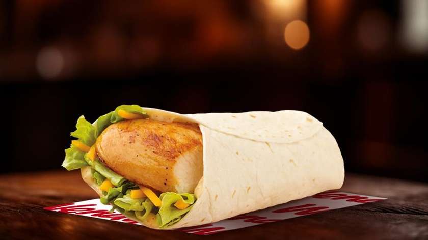Grilled chicken wrap