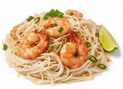 31. Rice Noodles with Prawns