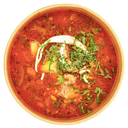 Ciorba de vacuta si felie de paine