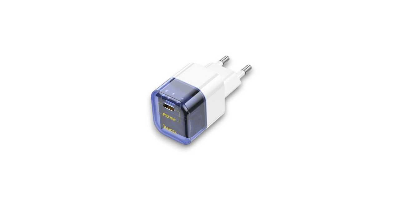 Hoco C125A 20W Adapter with Type-C Input, White, 6931474798343