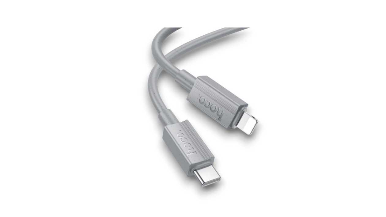 Hoco X107, Type C to Lightning Cable, Gray, 6942007626255