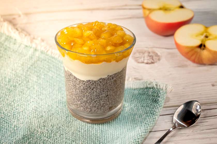 Chia Pudding with Apples and Cinnamon