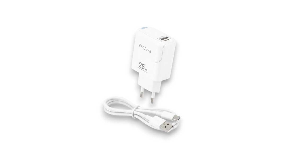Foni FN24 USB Adapter with Cable (USB - Type C), White, 7015049200246