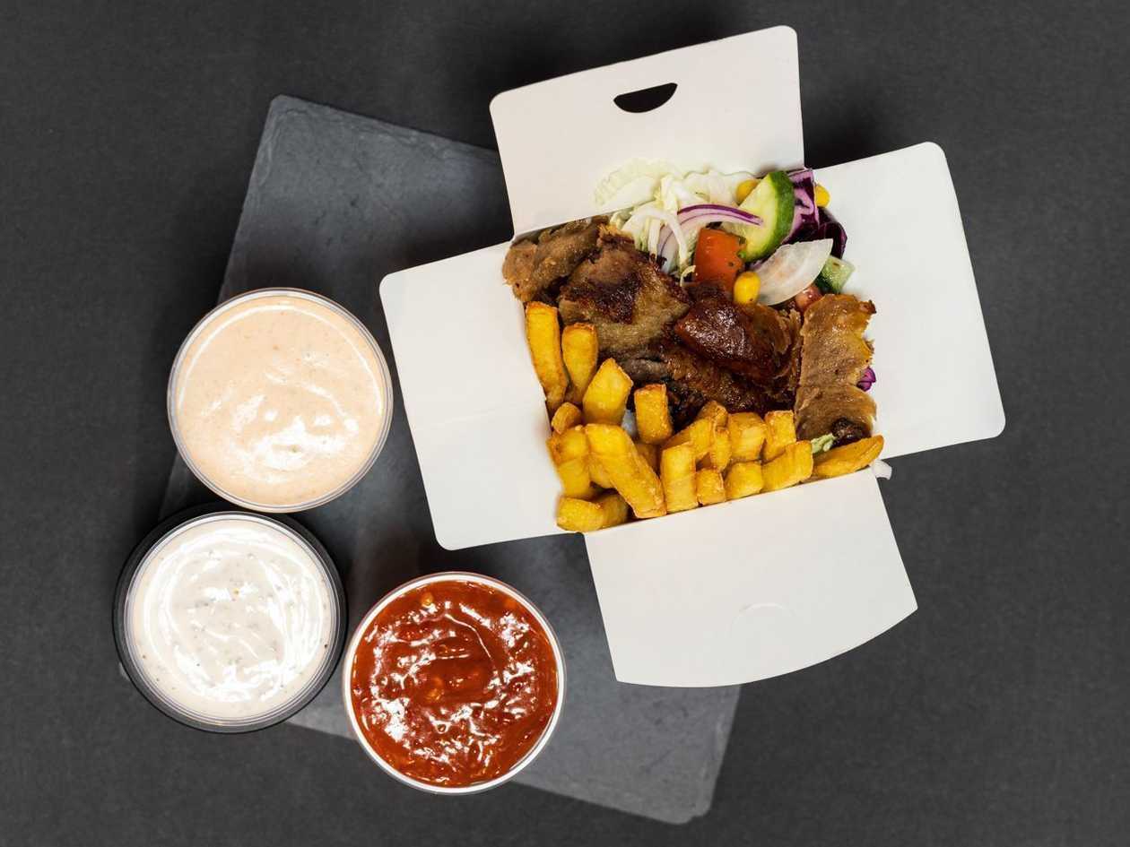 Kebab Box (z wołowiną / mięsem mieszanym)