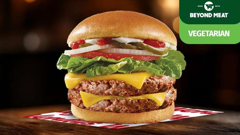 Double Wendy's Plant Burger with Cheese