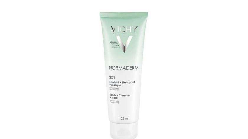 Vichy Normaderm Scrub, Cleanser & Mask For Sensitive Skin, 125 ml