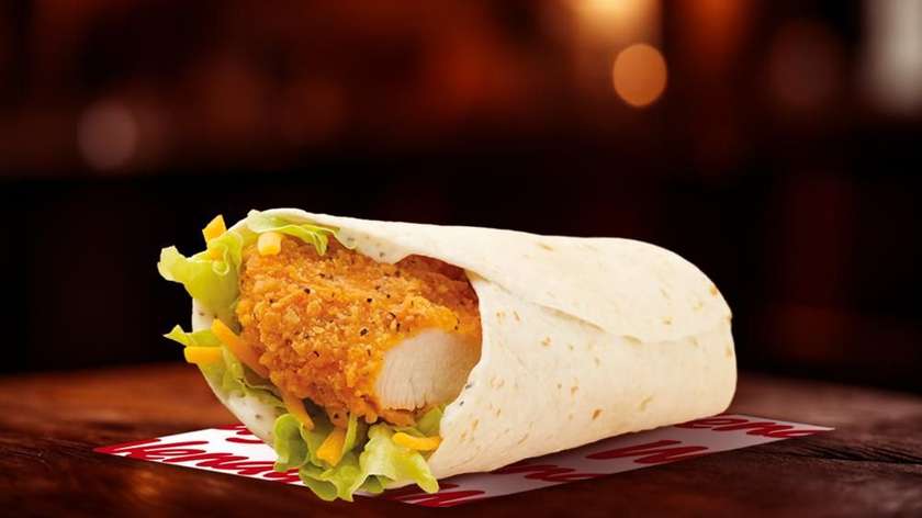 Spicy chicken wrap
