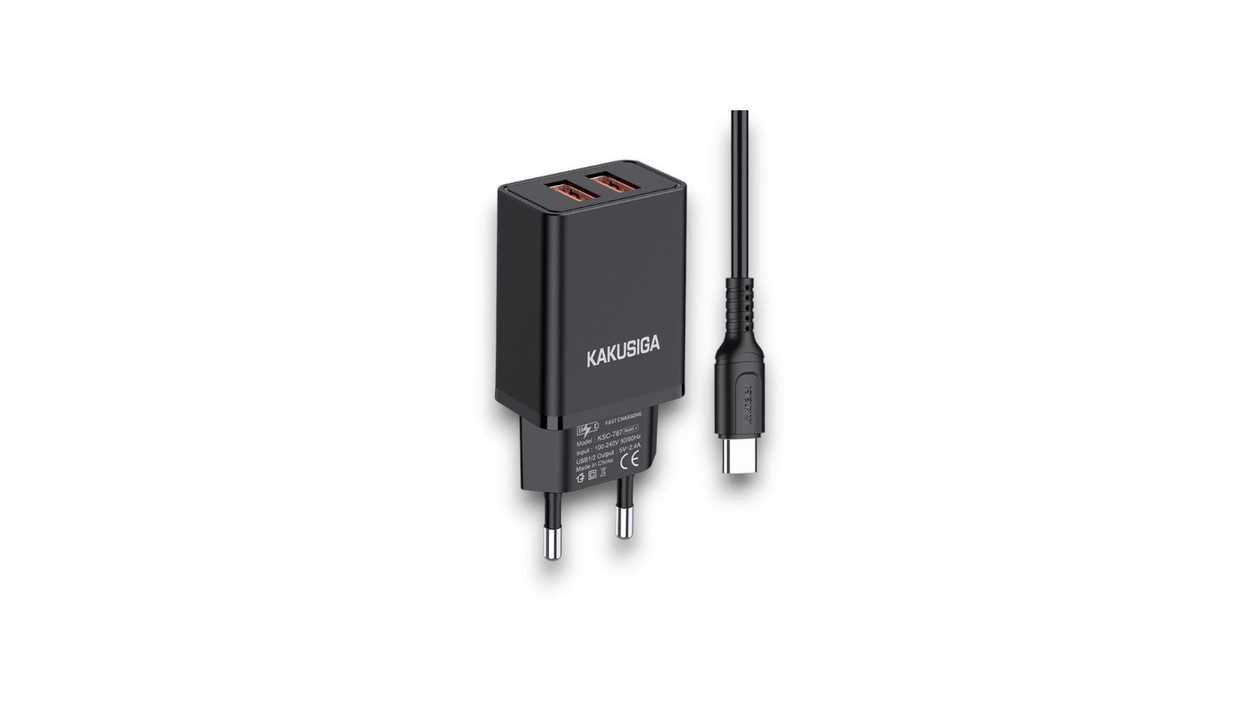 Kaku KSC 788, 2 USB Ports, with Type C Cable, Black, 6921042126999