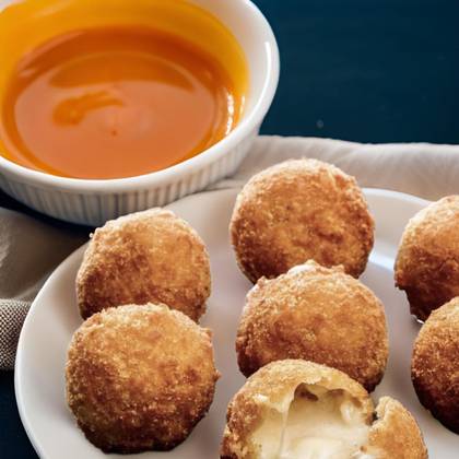 Meniu 8 chiftelute de pui cu cascaval