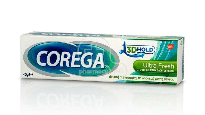 Corega Cream Ultra Fresh Στερεωτική Κρέμα Για Τεχνητή Οδοντοστοιχία 40 Gr