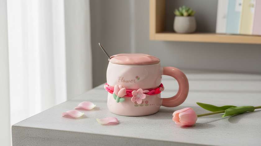 Mug with Pink Roses
