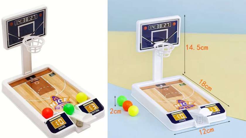 Two-Player Tabletop Basketball Game White