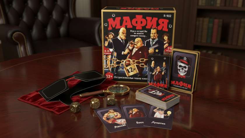 Mafia Game - Mafia Board Game, 12+ years (In Russian)