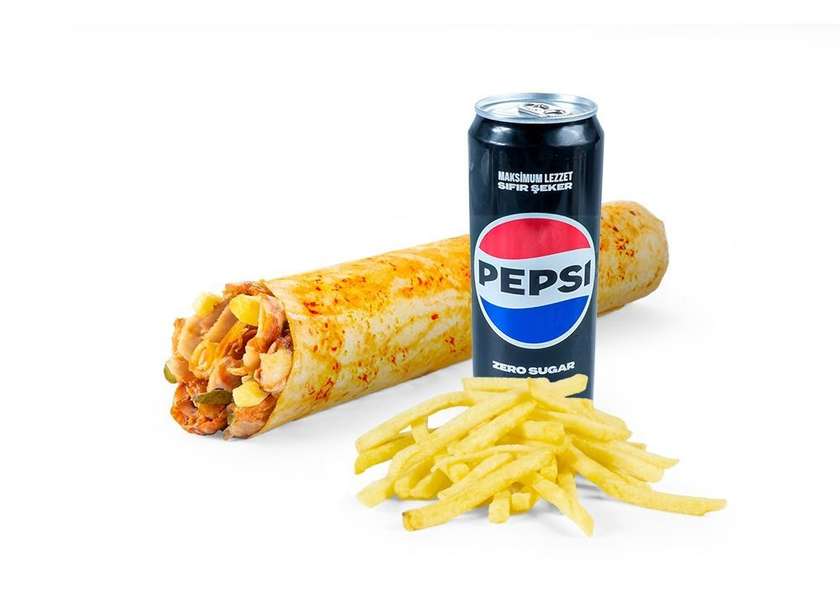 Chicken Kebab in Homemade Flatbread Menu