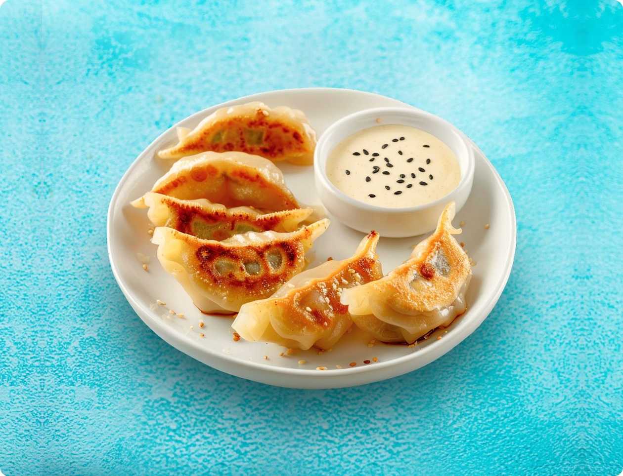 Gyoza kanalihaga (7 tk) ja trühvlikastmega
