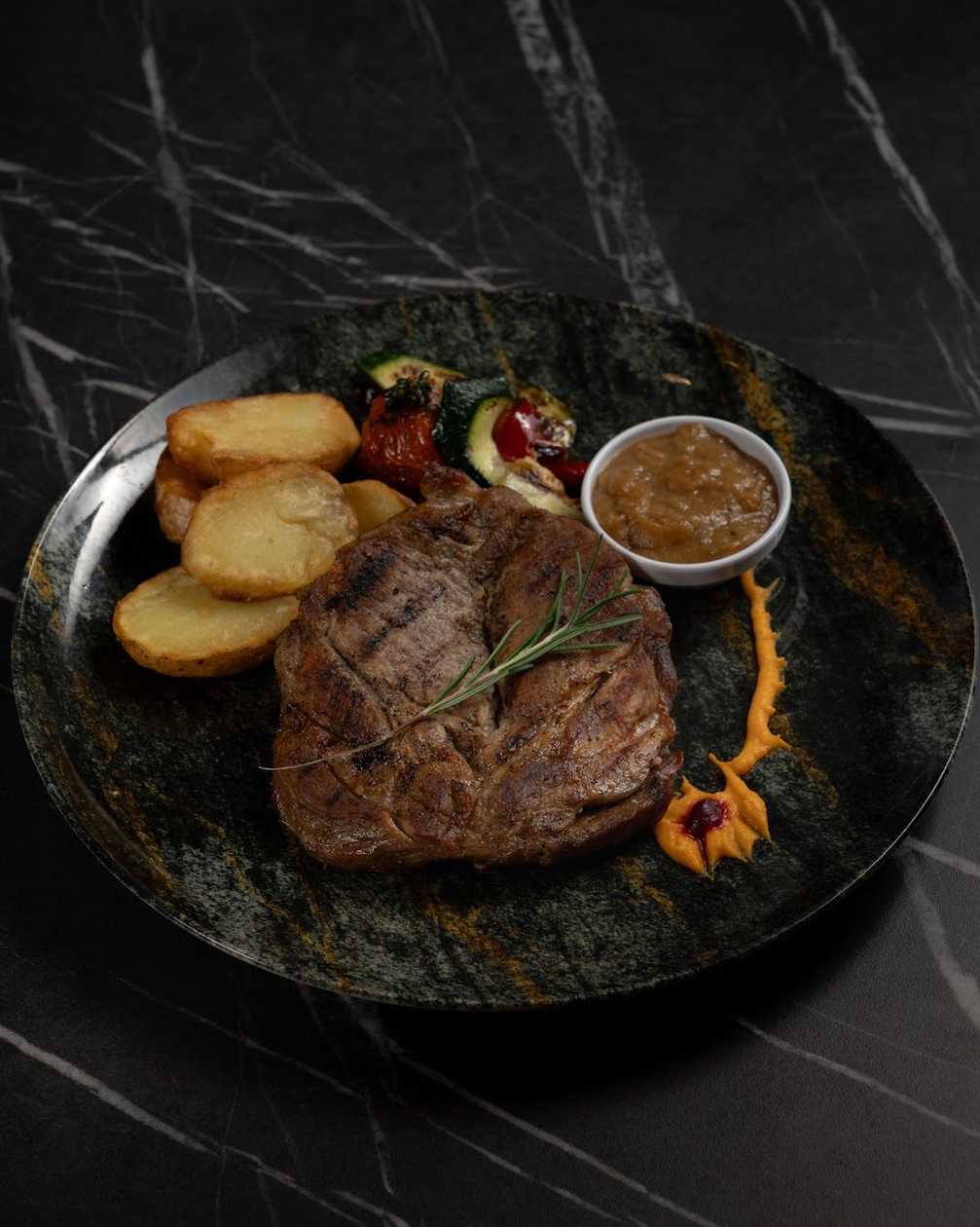 Pork neck cooked sous-vide