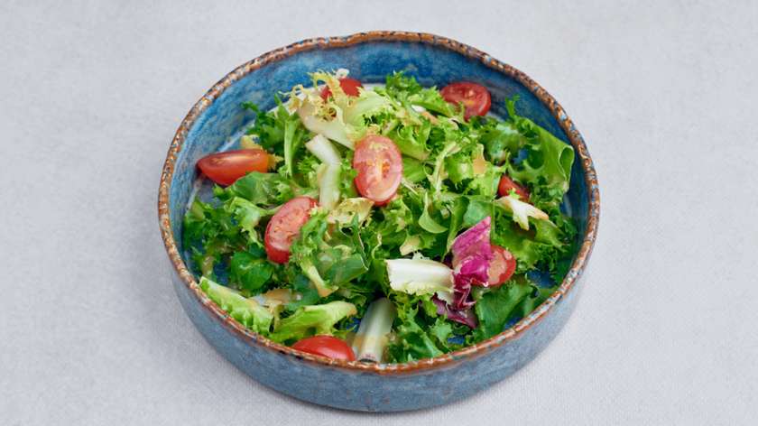 Mixed greens with dressing