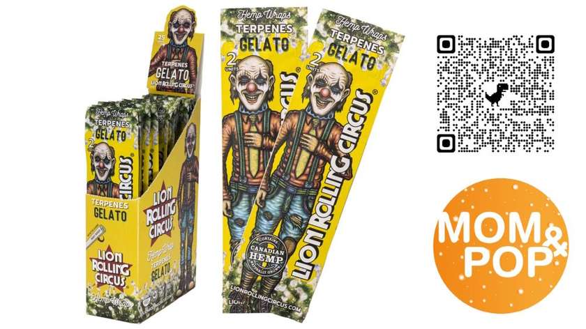 🆕 Lion Circus Hemp Wraps Gelato, X 2