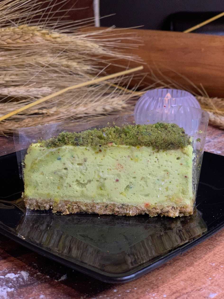 Mini Pistachio Cheesecake Slice