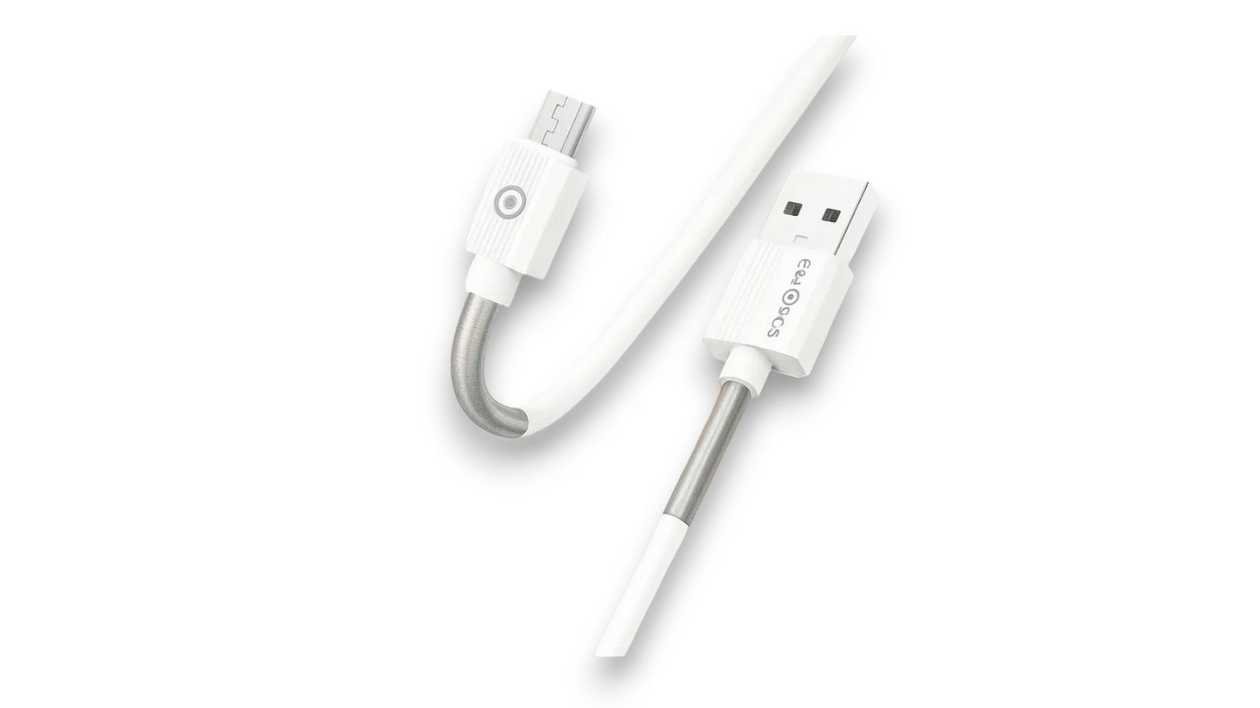 Euroacs Z055, USB to Micro Cable, White, 7202247651103