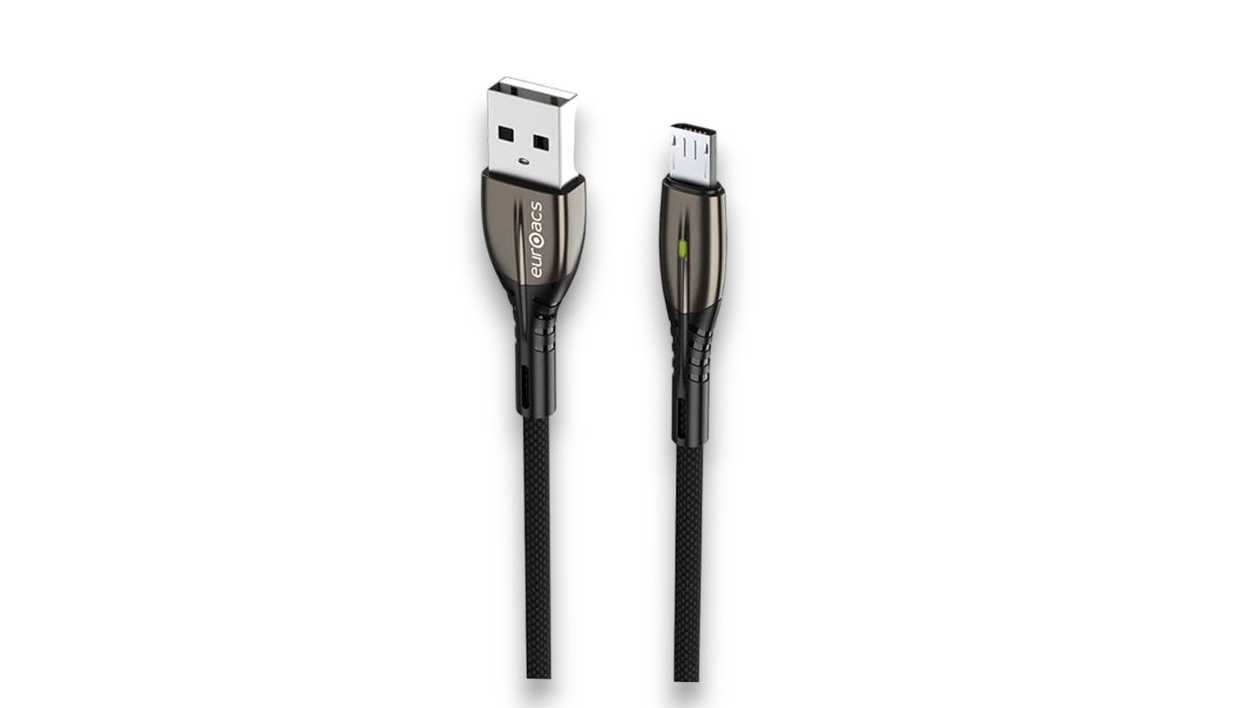 Euroacs Z008, USB to Micro Cable, Black, 7202247591133