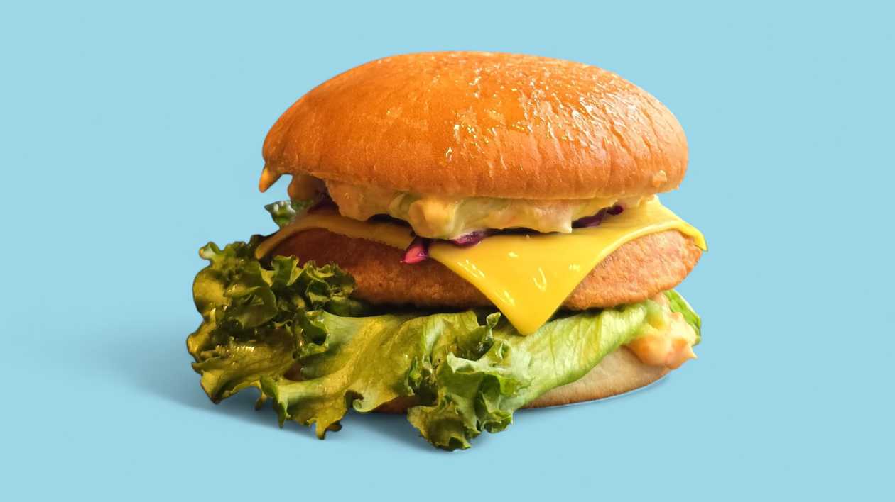 Chicken Burger with Sweet and Sour Sauce