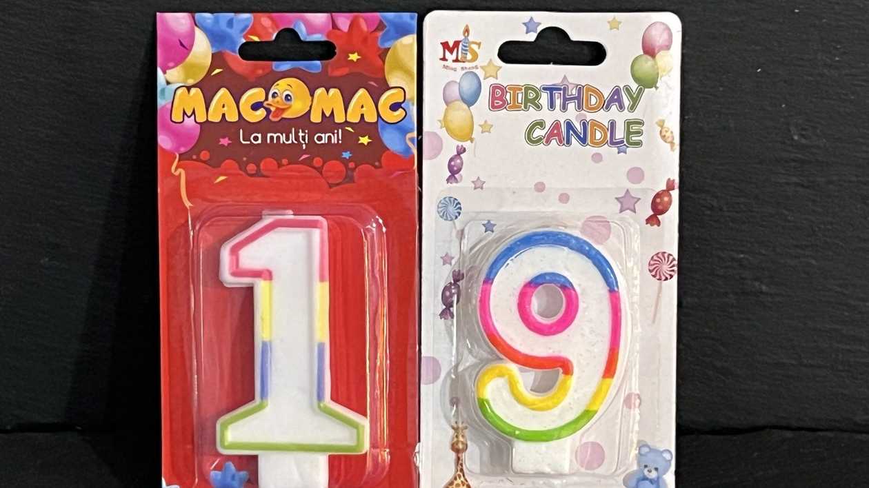 Lumanare colorata cifra