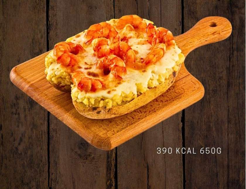 Potato With Cheese And Shrimps