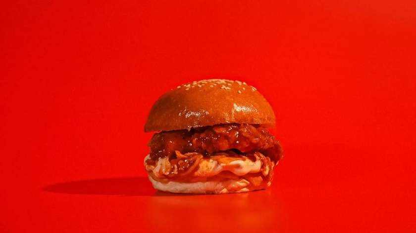 Vegetarian Kimchi Chick Burger