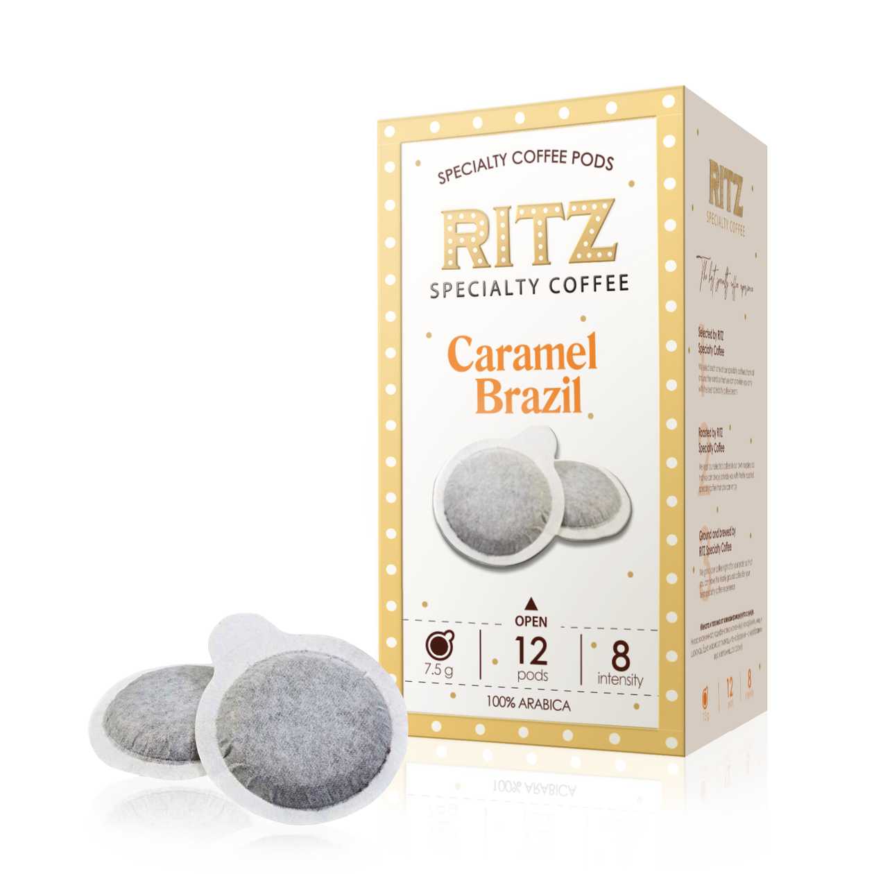 Coffee single-serve pods Brazil with caramel flavor - 12 pcs.