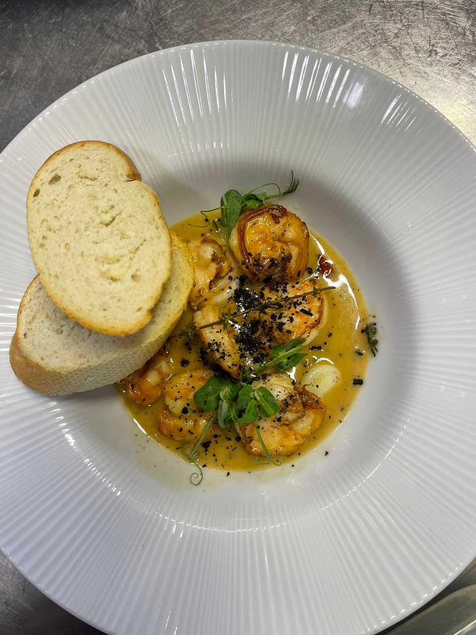 CREVETTES SAUTÉES AU VIN BLANC/ KEPTOS KREVETĖS