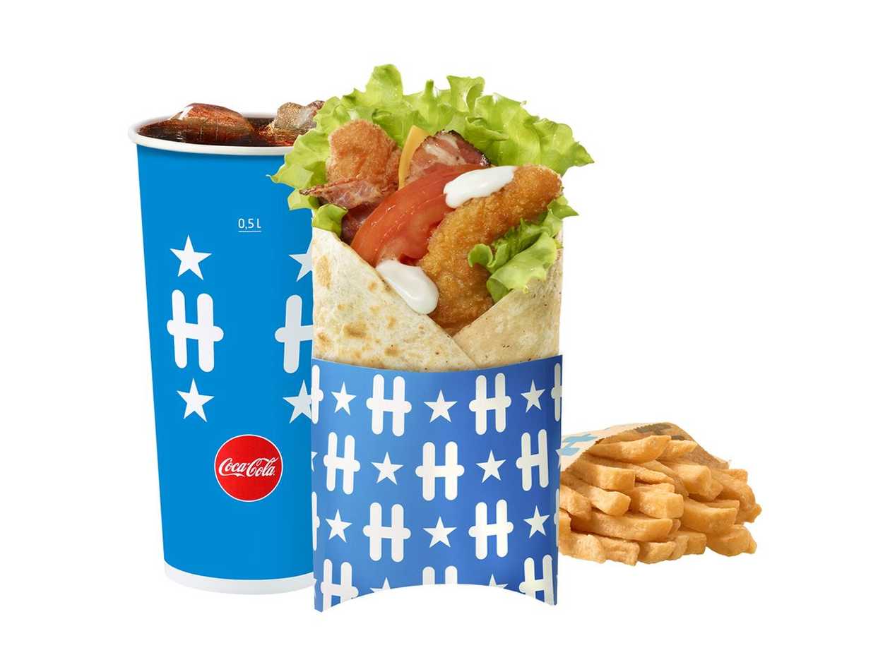 Chicken & Bacon Tortilla, large meal