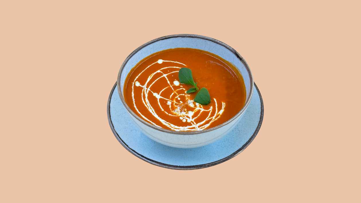 Krem z pomidorów z serem mascarpone