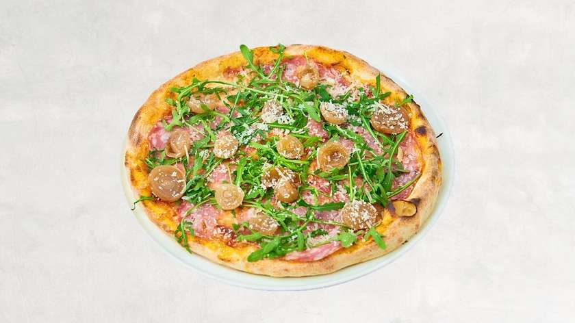 Pizza Salame Soppressata con cipoline Borettane