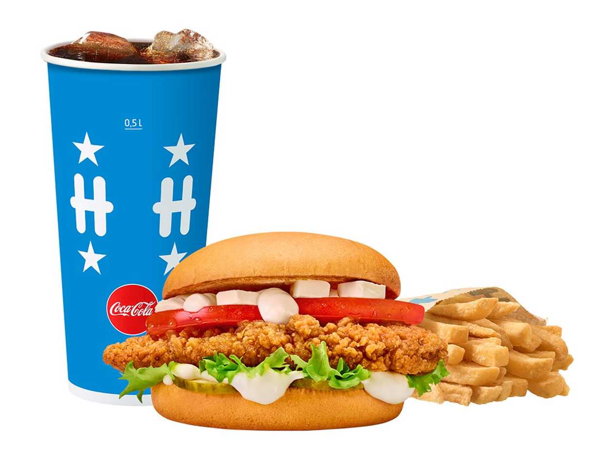 Chicken Fillet Burger large meal