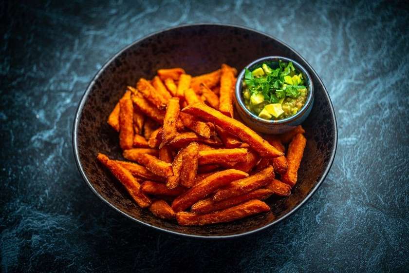 21. Sweet potato fries with guacamole
